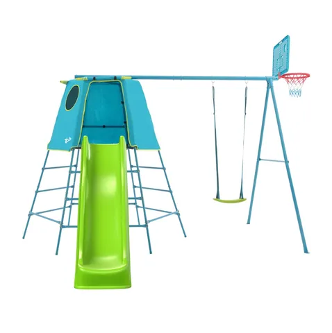 TP Toys TP Explorer Metal Climbing Frame Set with Ripple Slide & Basketball Hoop