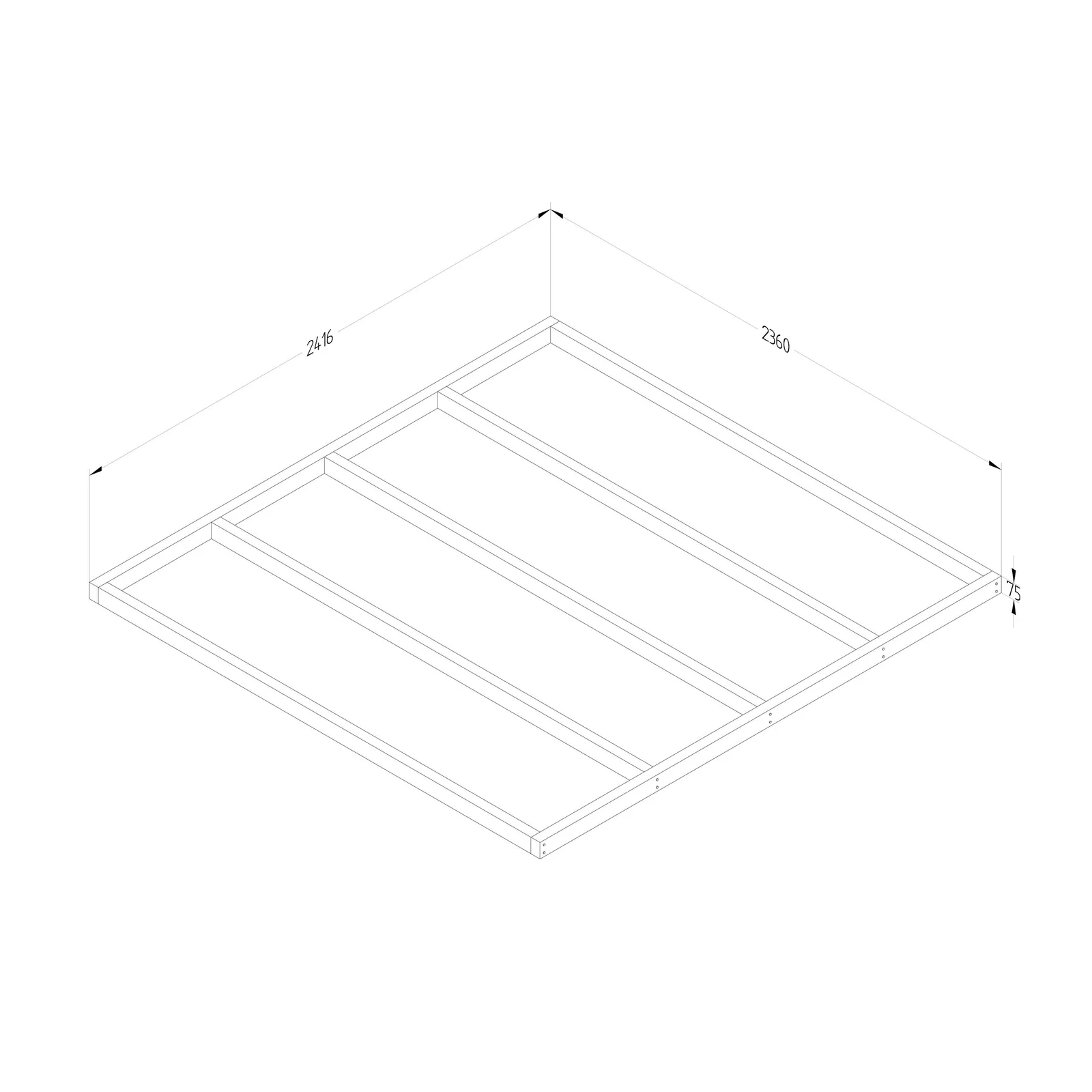 8 x 8 Shed Base for Forest Overlap & Shiplap Sheds — view 2 of 2