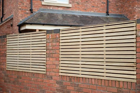 1.8m x 0.9m Pressure Treated Contemporary Double Slatted Fence Panel — view 2 of 5