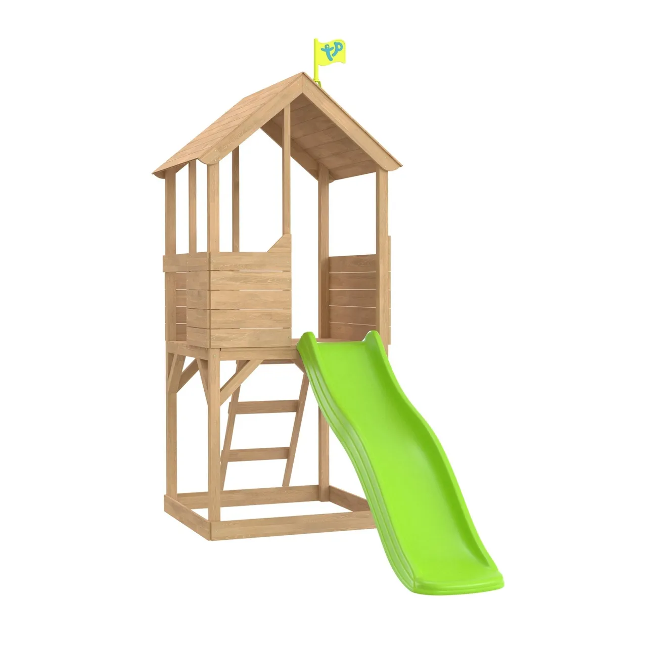 TP Toys TP Treehouse Wooden Play Tower with Wavy Slide - FSC® certified