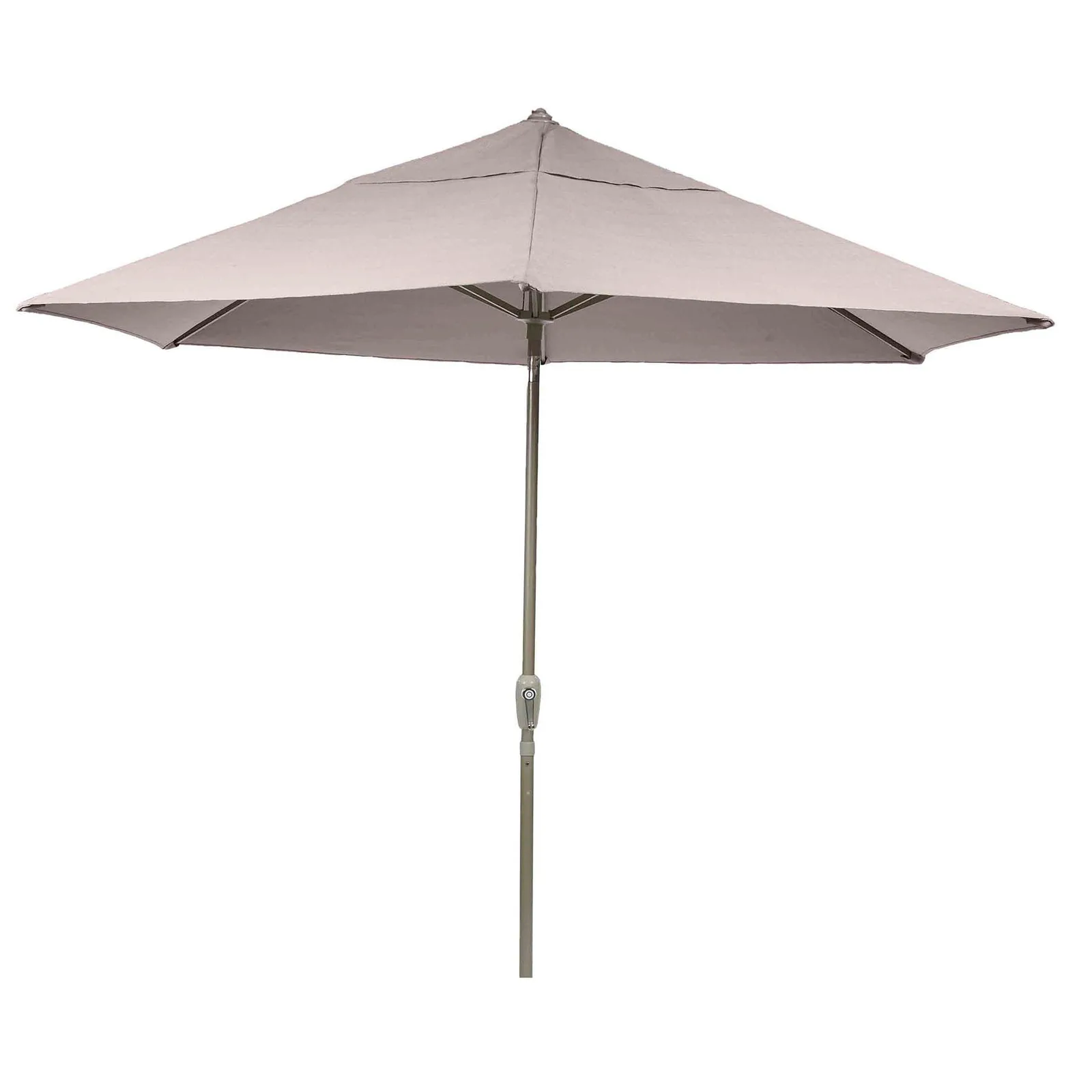 Bracken Outdoors Bracken Outdoors 2.2m Crank and Tilt Graphite 34mm Pole Round Garden Parasol - Taupe