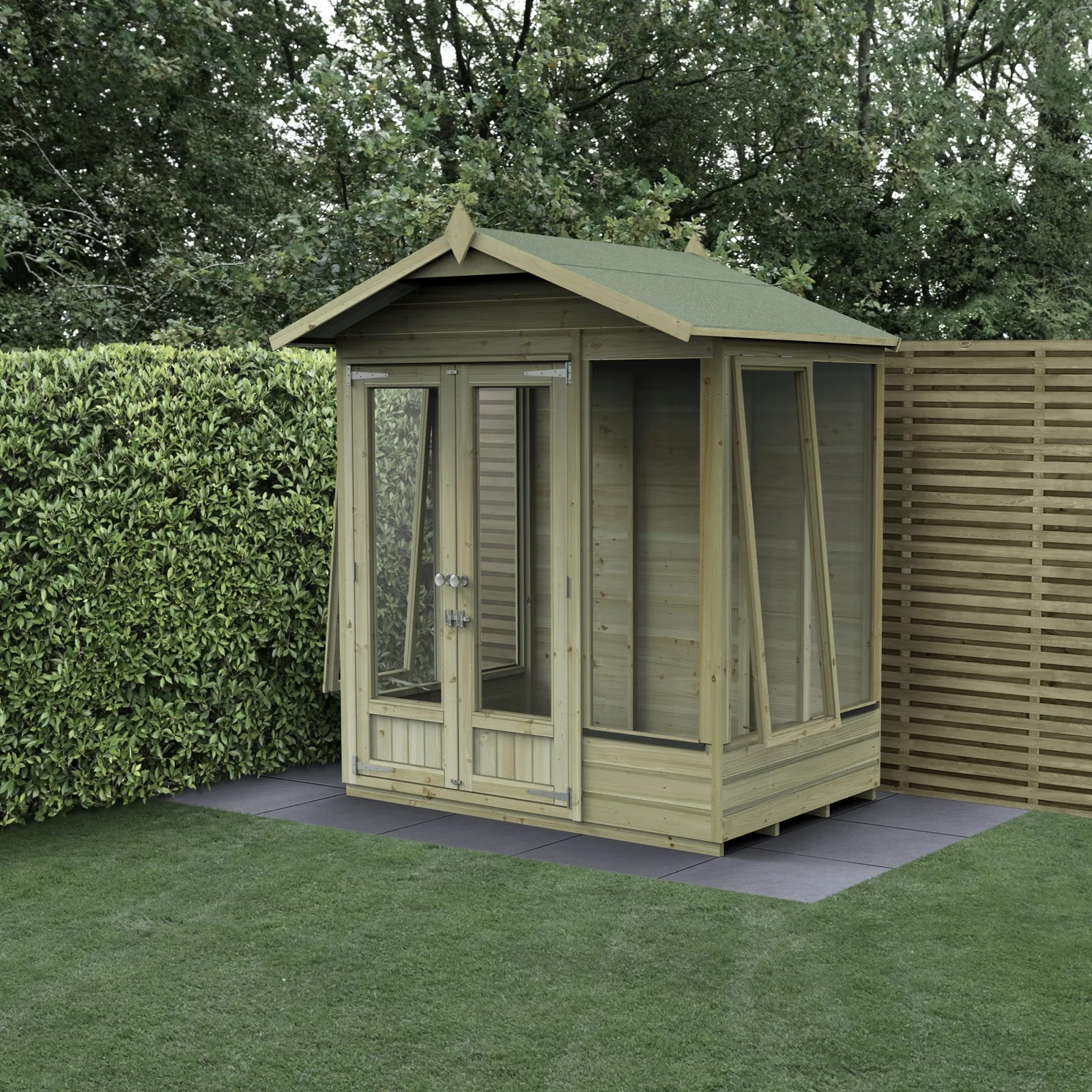 Beckwood Apex Summerhouse 6×4 – Double Door – 5 Windows – 2 Opening — view 2 of 18