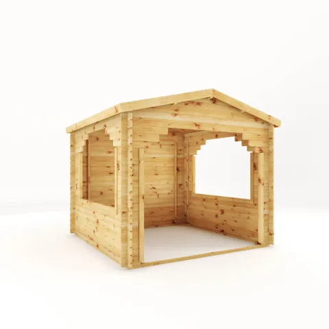 Mercia Garden Products 3m x 3m Log Cabin Gazebo - 28mm