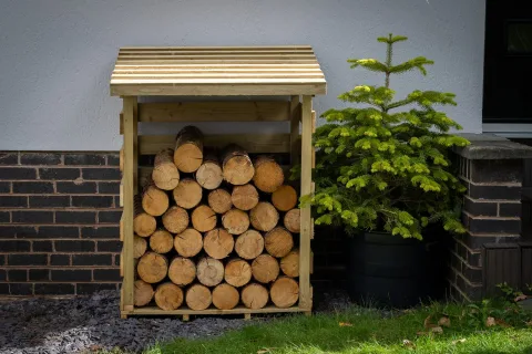 Compact Pent Log Store