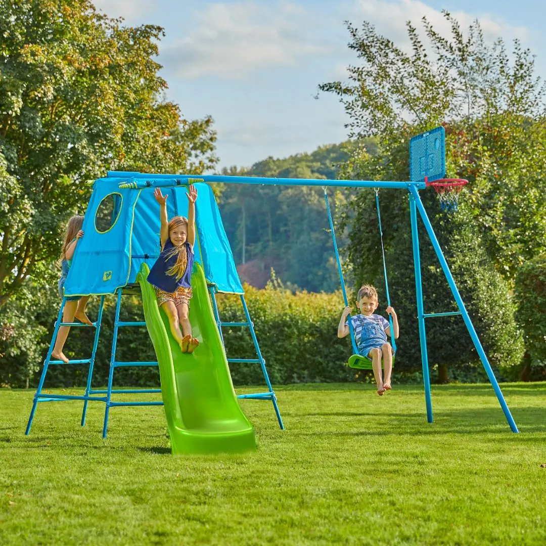 TP Toys TP Explorer Metal Climbing Frame Set with Ripple Slide & Basketball Hoop — view 2 of 3