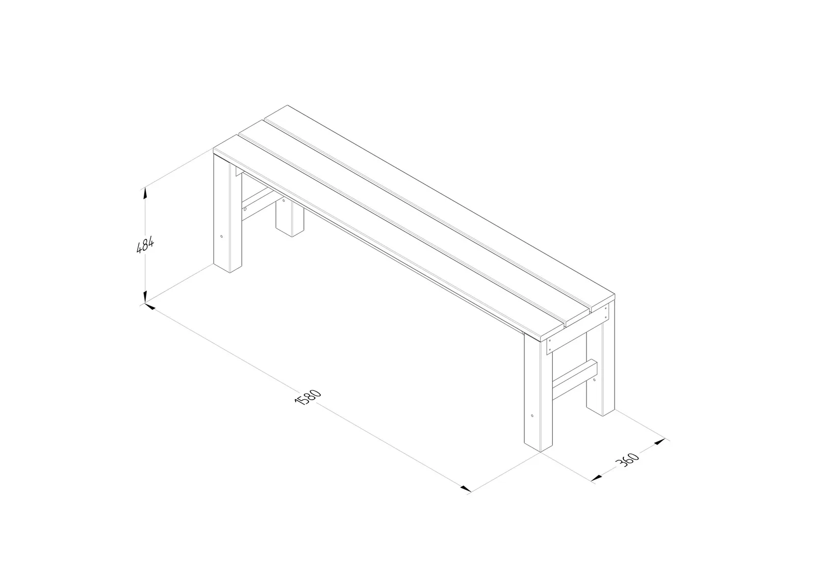 Dining Bench — view 3 of 7