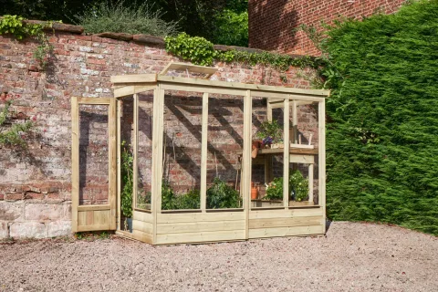 Wallscape Lean To Greenhouse 4 x 8 – Open Back