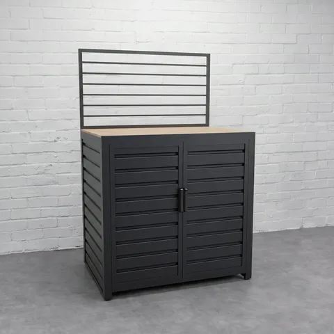 Draco Grills Draco Grills Scandic Aluminium Modular Outdoor Kitchen Double Door Unit with Wood Effect Top