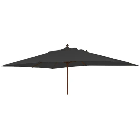 Alexander Rose Alexander Rose 3m x 2m Hardwood Rectangular Garden Parasol - Charcoal