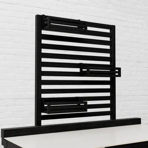 Draco Grills Draco Grills Teak Carbon Line Modular Outdoor Kitchen Add on Slatted Shelf with Hook on Boxes