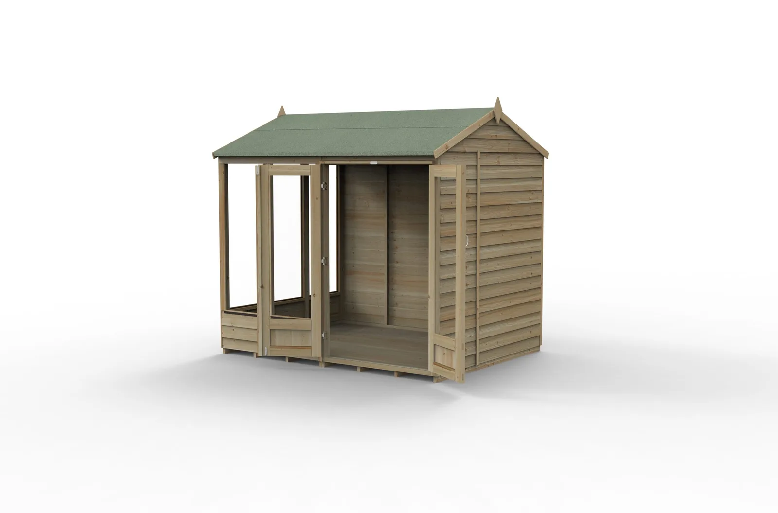 4LIFE Reverse Apex Summerhouse 8×6 – Double Door – 5 Window — view 2 of 12