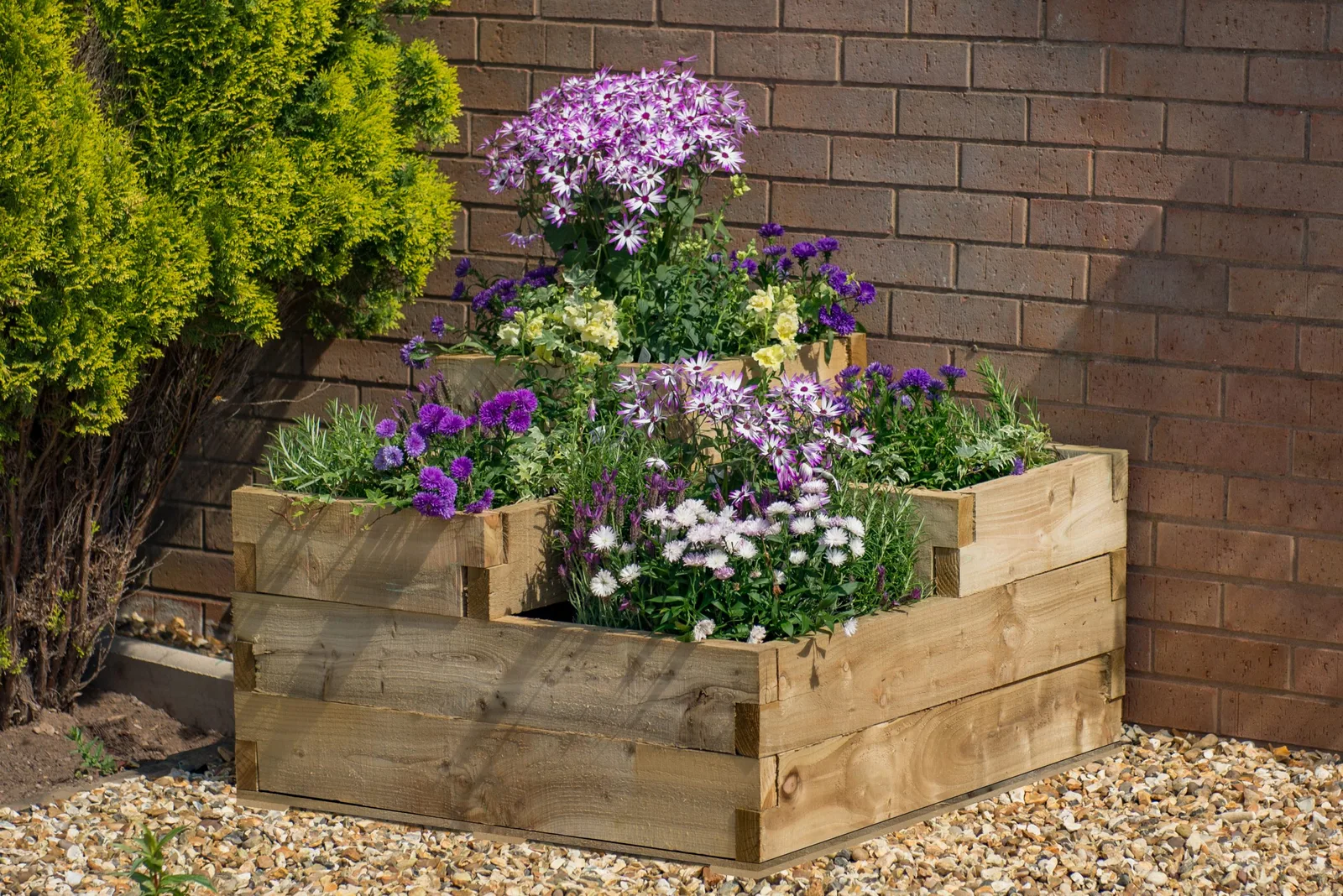 Caledonian Tiered Raised Bed – with Base – 90 x 90cm