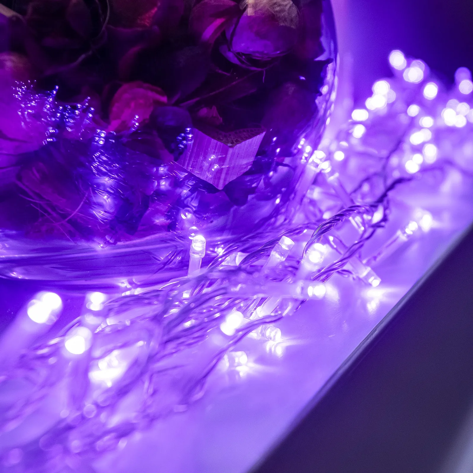 The Christmas Centre 120 LED Purple Multi-Function Christmas String Lights with Clear Cable — view 5 of 8