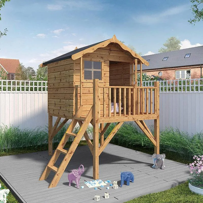 Mercia Garden Products Poppy Tower Wooden Playhouse — view 2 of 6