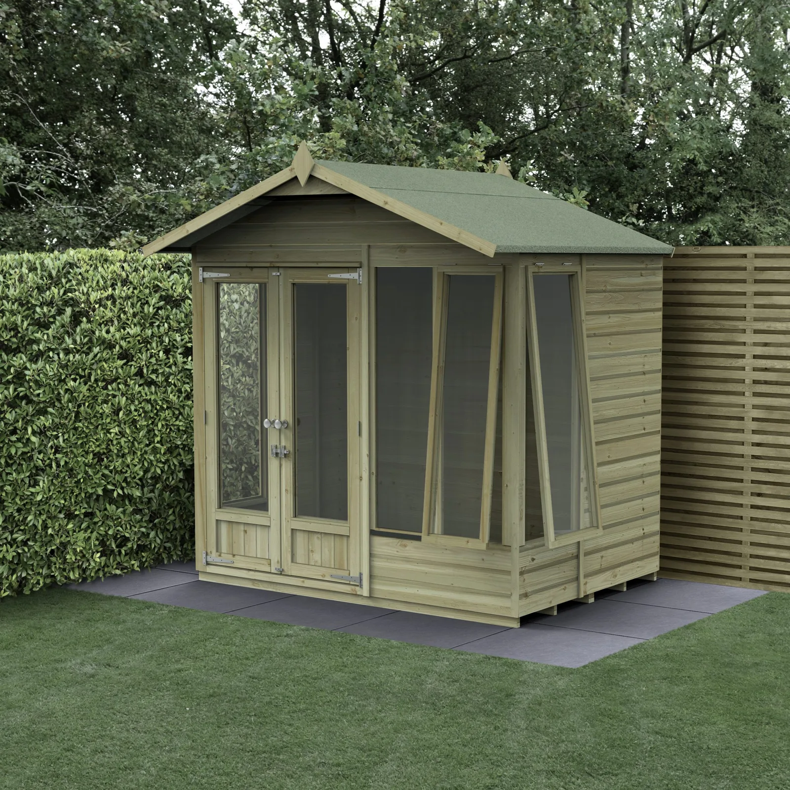Beckwood Apex Summerhouse 7×5 – Double Door – 4 Windows – 2 Opening — view 3 of 26