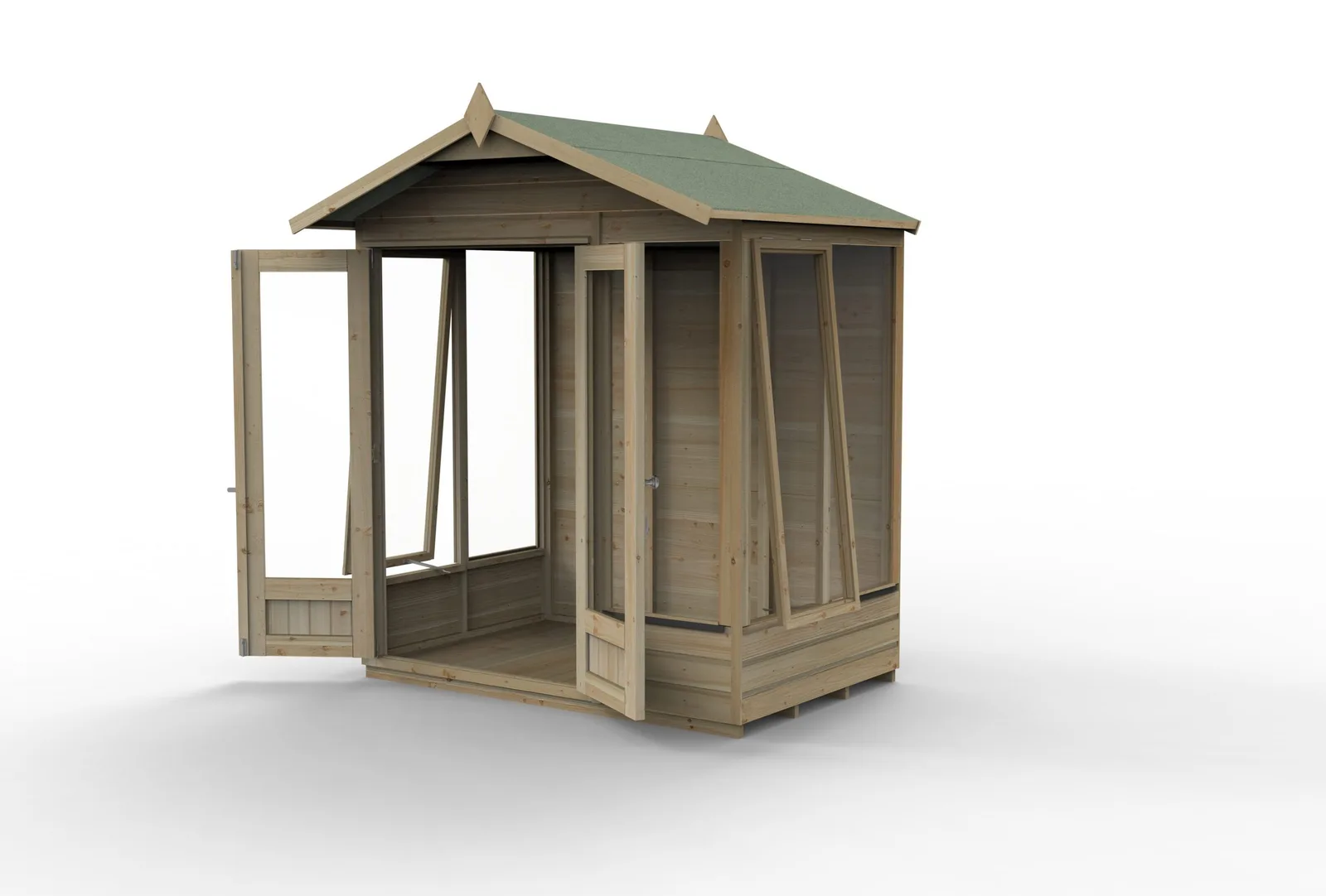 Beckwood Apex Summerhouse 6×4 – Double Door – 5 Windows – 2 Opening — view 3 of 18