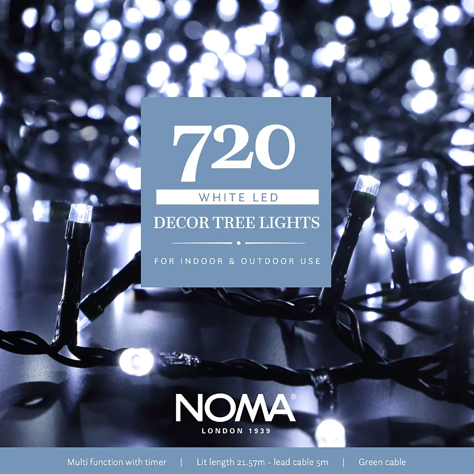 Noma Noma Bright White Outdoor Decor Christmas Tree LED Lights With Green Cable 480, 720, 960 — view 2 of 4