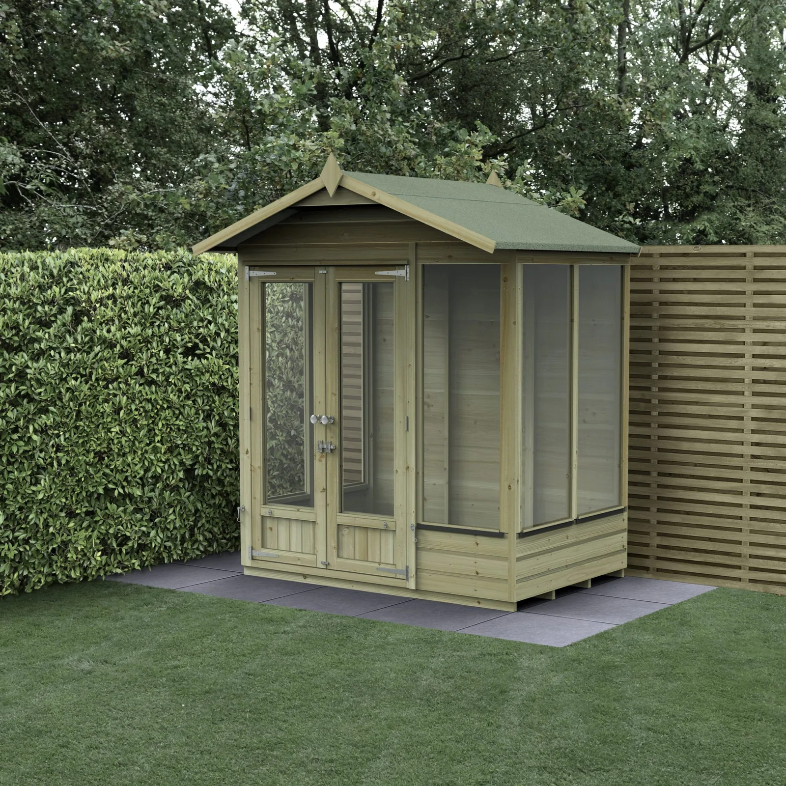 Beckwood Apex Summerhouse 6×4 – Double Door – 5 Windows