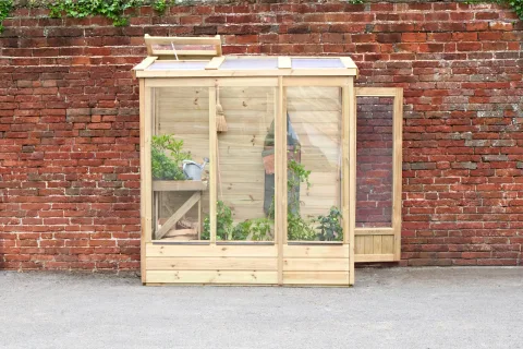 Wallscape Lean To Greenhouse 4 x 6 – Solid Back