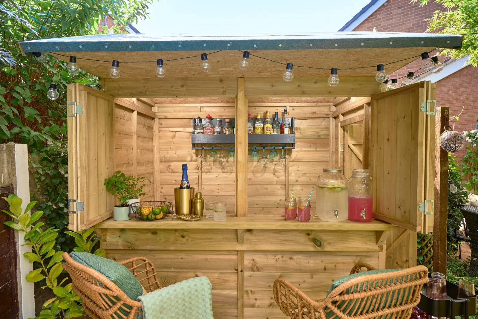 Shiplap PTR 4×6 Reverse Apex Garden Bar — view 2 of 13