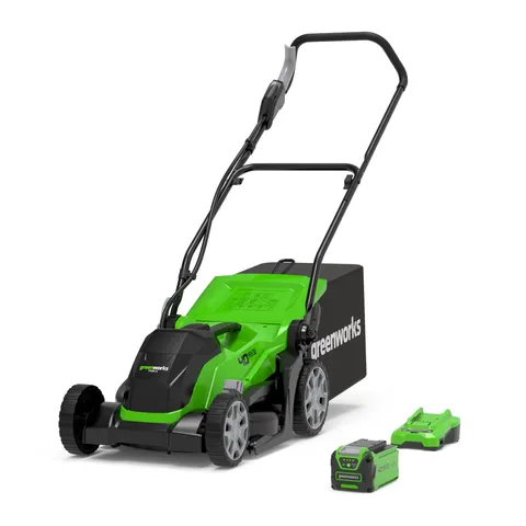 Greenworks Greenworks G40LM35K2 40v Cordless mower c/w battery & charger