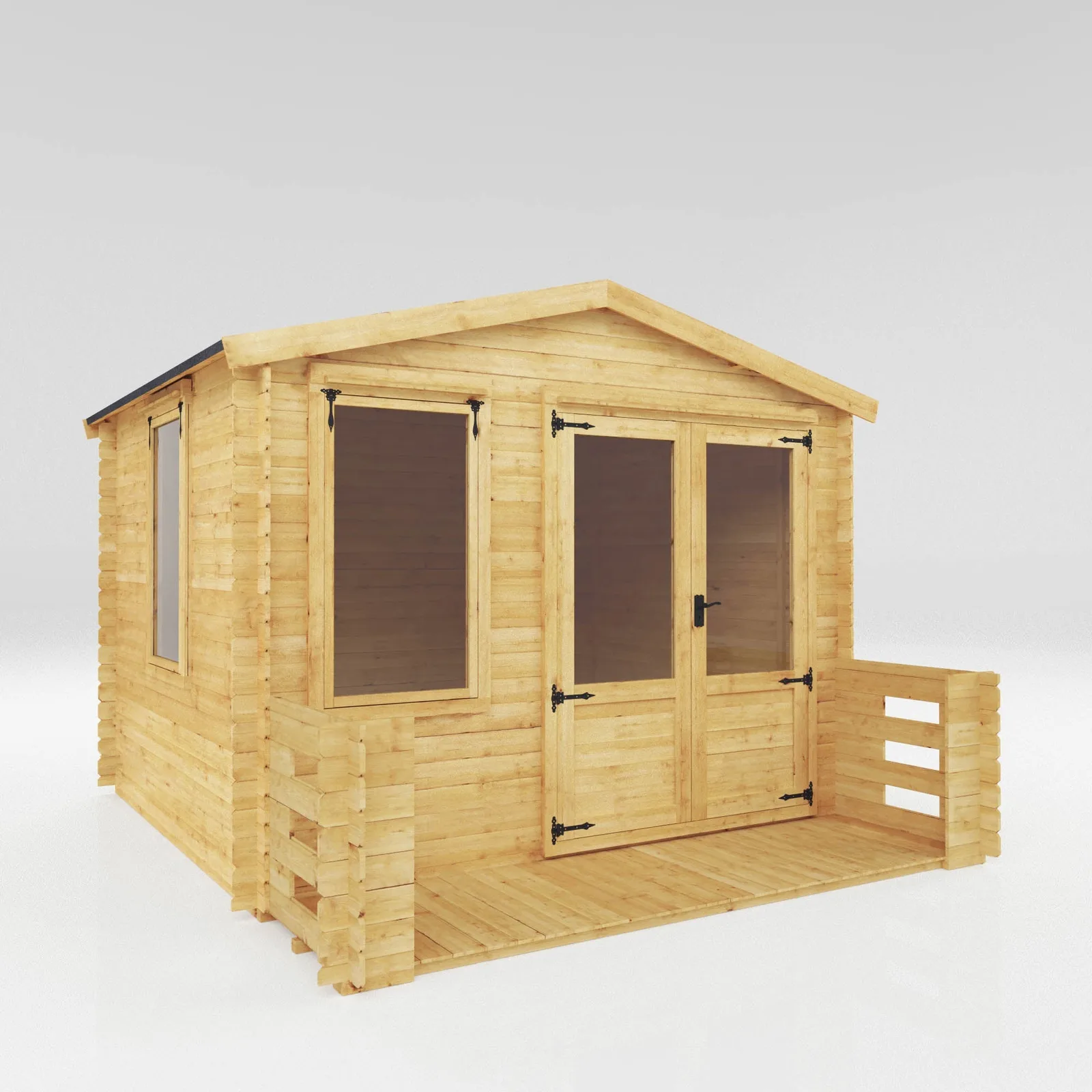 Mercia Garden Products Value 19mm Apex Log Cabin with Veranda — view 2 of 2