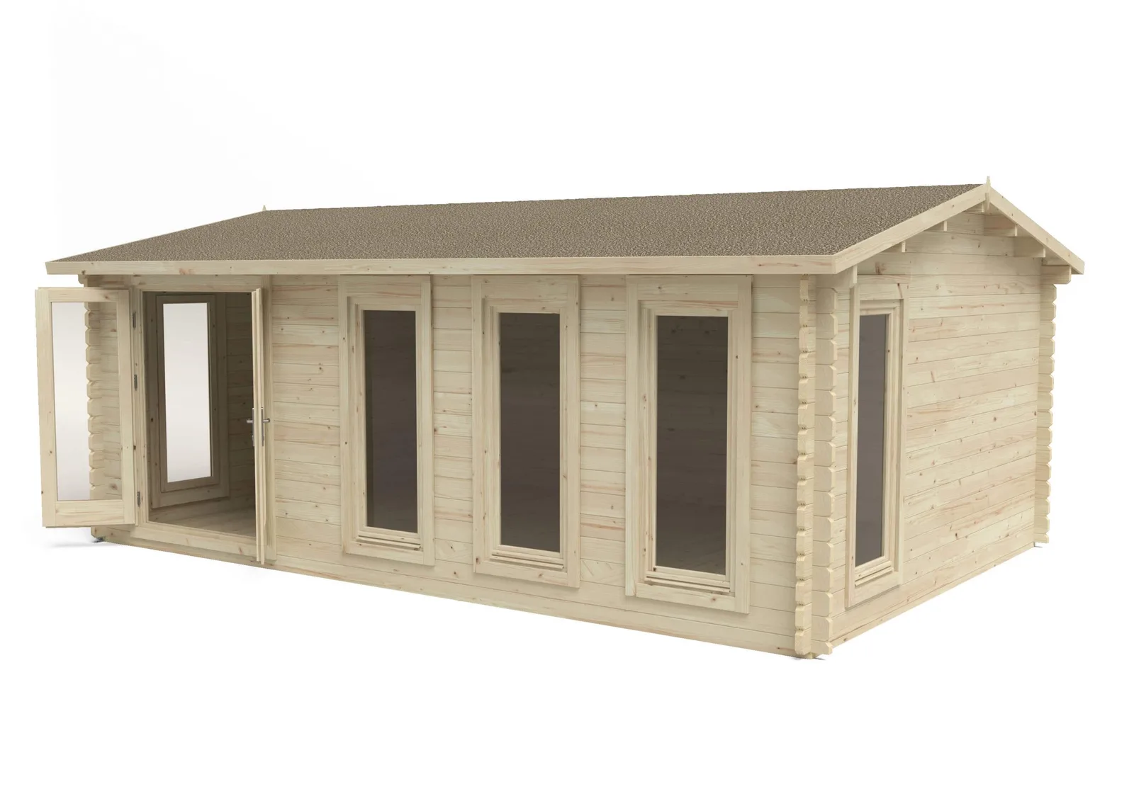 Blakedown 6.0m x 4.0m Log Cabin Double Glazed 24kg Polyester Felt, No Underlay — view 2 of 7