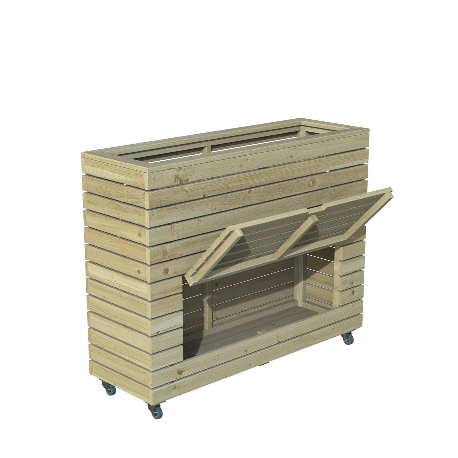 Tall Linear Planter with Wheels — view 3 of 6
