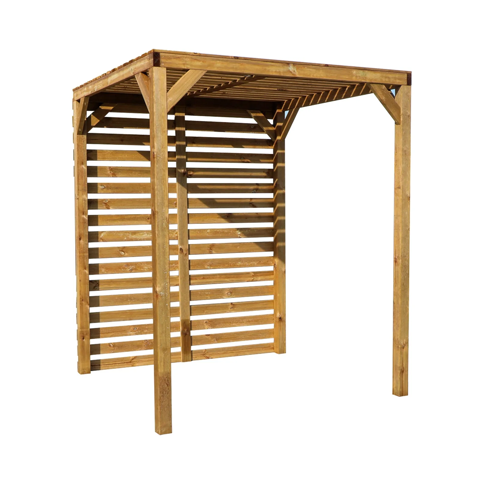 Mercia Garden Products Pressure Treated Pergola with Slatted Panels — view 2 of 2
