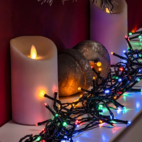 The Christmas Centre Multi-Coloured LED Battery Operated Multi-Function Christmas Lights - 60, 240, 480